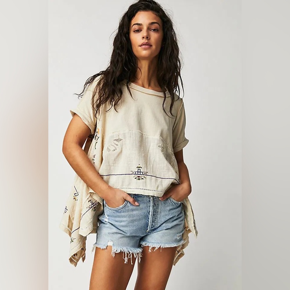 NWOT Free People Keep It Folk Top